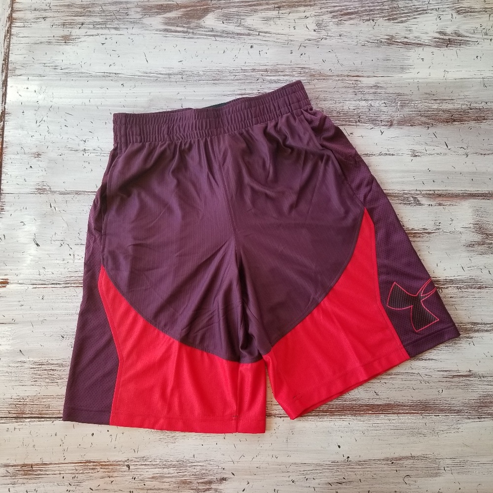 NWT Under Armour Basketball Shorts Maroon/Red